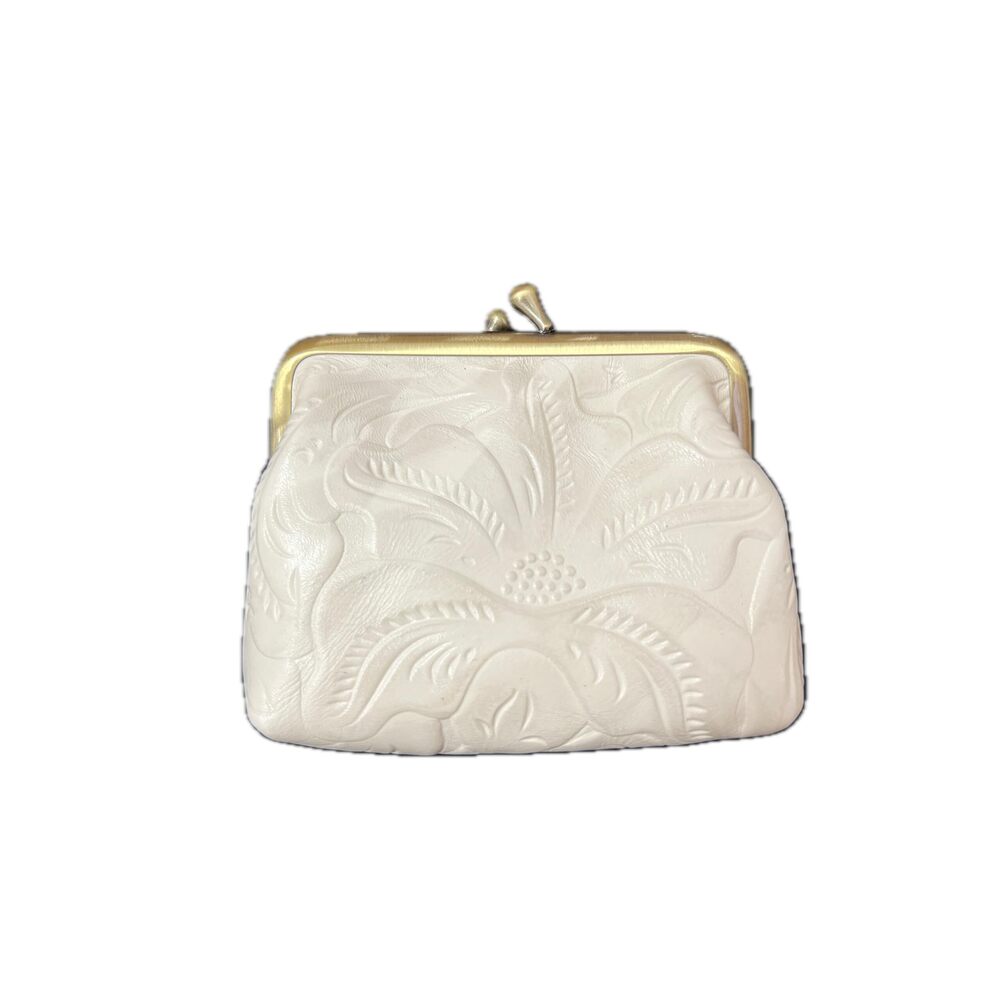 6934 Borse Coin Purse Latte Tooled